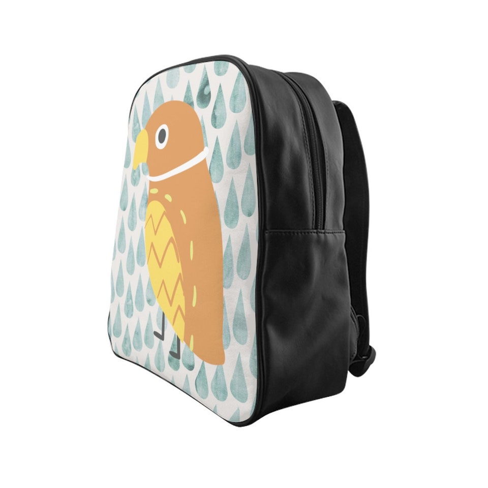 Discover Orange Bird School Bag, Modern Design Kids Backpack