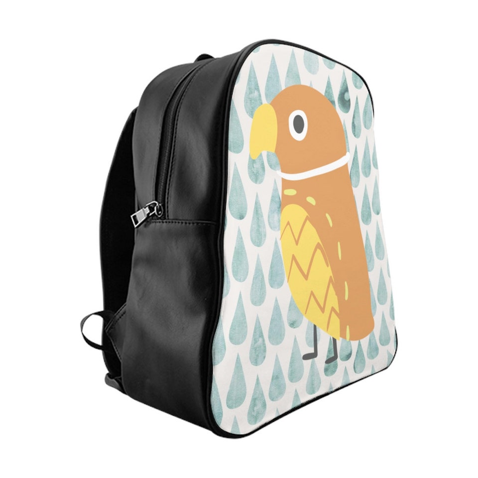 Discover Orange Bird School Bag, Modern Design Kids Backpack