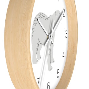 Diseño de reloj de pared de oso polar, reloj de pared para niños, reloj de diseño minimalista para niños, decoración de pared de habitación para niños, decoración moderna de guardería, diseño de oso polar imagen 3