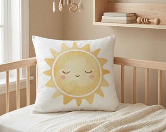 Taie d'oreiller pour chambre de bébé, neutre au soleil | Décoration apaisante de literie pour bébé, cadeau pour nouveau-né