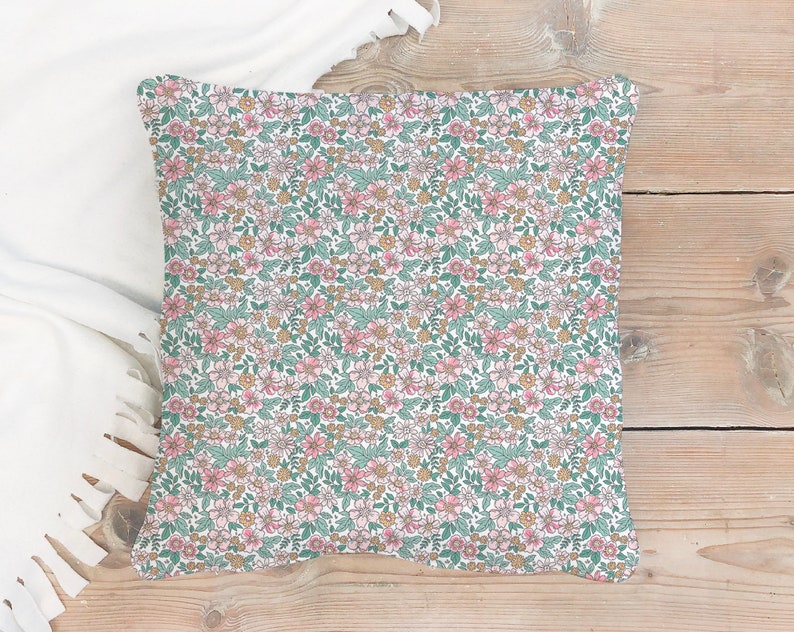 Pilow Case Liberty Blue and Pink Floral Baby Pillows Vintage Etsy