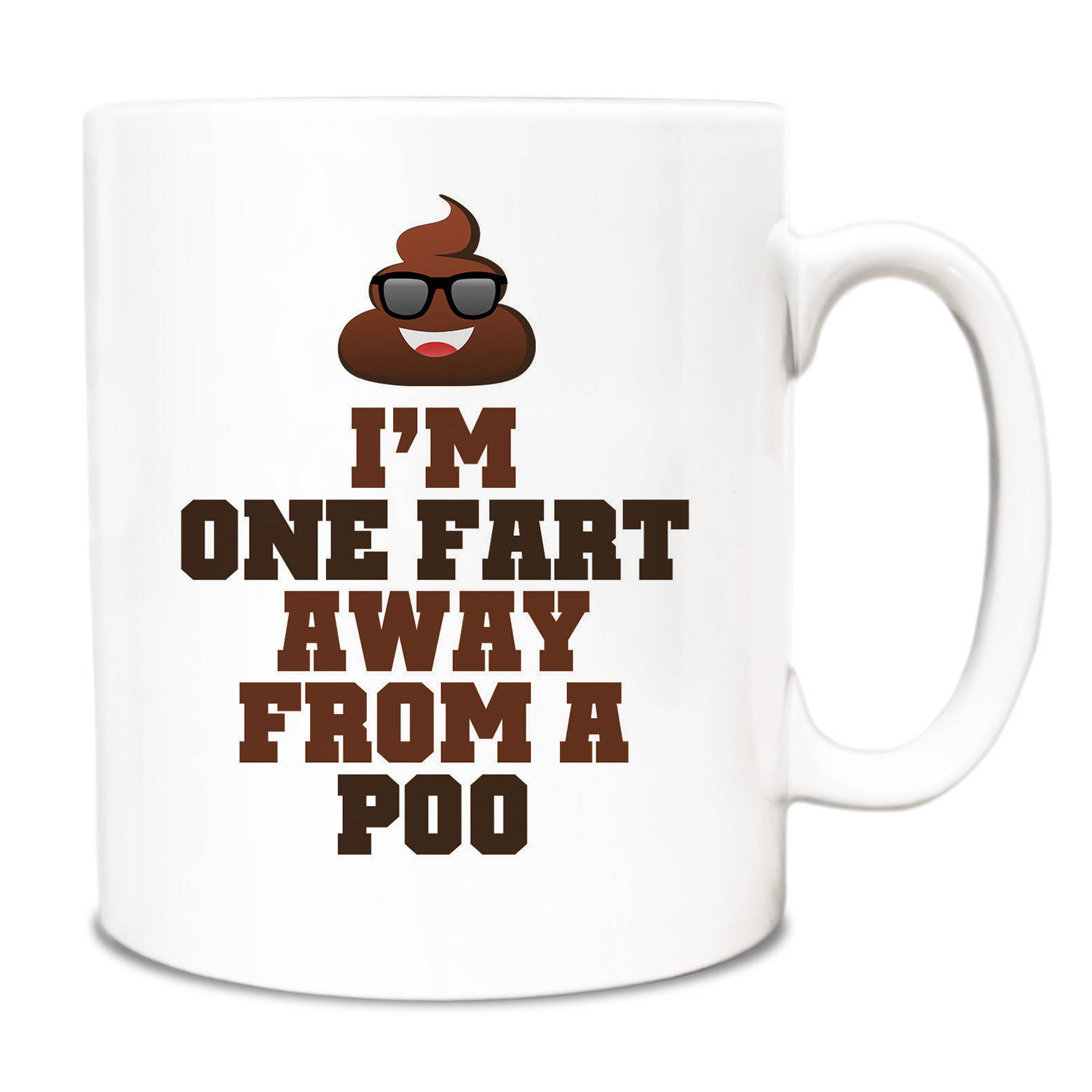 I'm one fart away from a poo work office xmas funny 10oz | Etsy