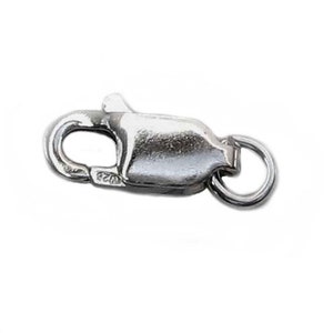 Karabinerhaken 8mm flach 925 Silber Karabiner S