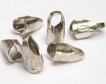 6x Endkappen 2 mm 925 Silber Schmuckzubehör