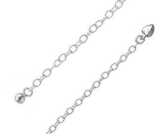 Extension chain 925 silver with heart or ball 5 cm extension for chains or bracelets jewelry accessories