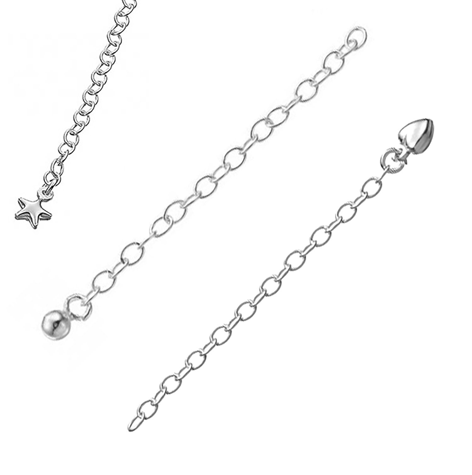 U Pick 1pc 925 Sterling Silver Chain Extender Removable Adjustable
