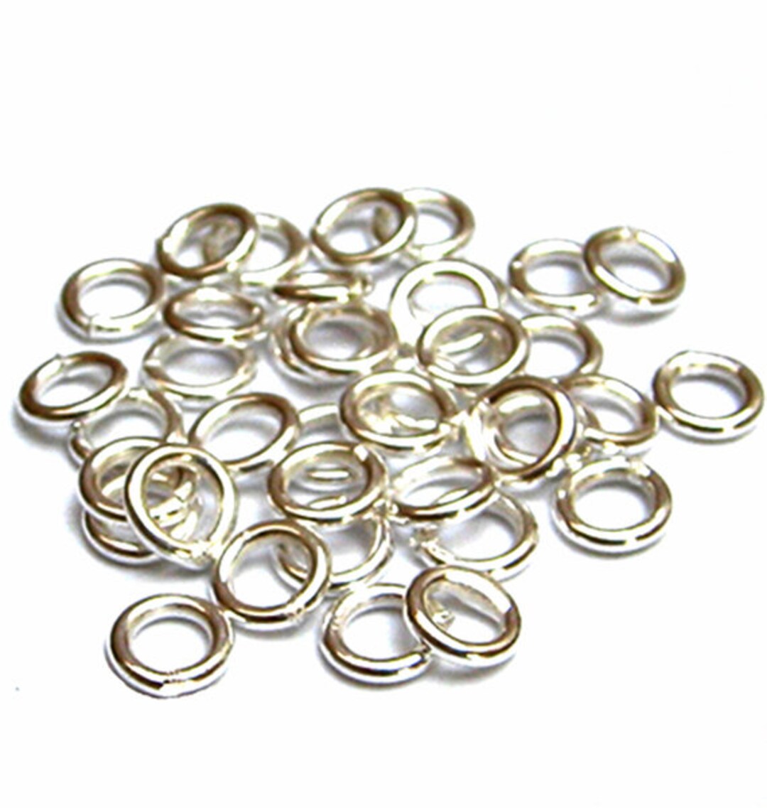10 Binding Rings 7 Mm 925 Silver Closed Etsy