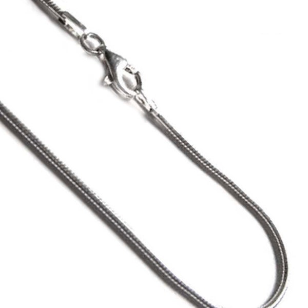 Schlangenkette Ø 1,2 mm Silberkette 925 Silber 38 - 80 cm Halskette Kette