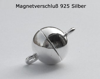 Cierre magnético de plata de ley 925 con muy alta resistencia a la tracción. Producto alemán.