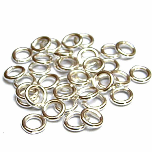 10 Binderinge 4,5 mm 925 Silber geschlossen