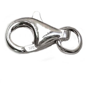 3 snap hooks 9 mm 925 sterling silver