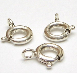 3 pieces spring ring 5 mm/925 silver jewelry accessories