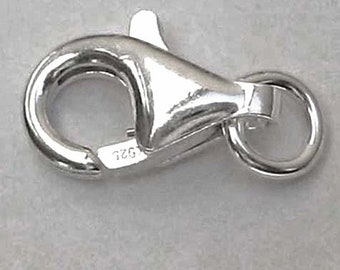 Gancio moschettone 13 mm 925 clasper argento sterling
