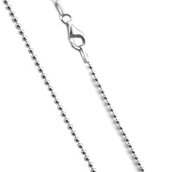 Ball Chain Necklace 925 Sterling Silver from 40 cm up to 90 cm bead Ø 1,5 mm