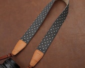 Camera Strap, Nikon/ Sony / Canon DSLR Camera Strap---polka dots