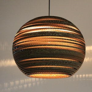Large 16" spherical cardboard pendant lampshade