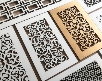 Cubierta de ventilación de aire, cubierta de ventilación de aire arquitectónica, personalizada y de madera.