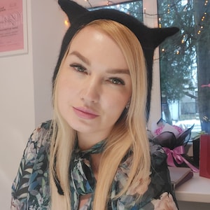 Knitted hat Cat Ears Hat, Kitten Ears, Knitted hat, Kitty bonnet women, Cat ear, Bonnet adult, Hat for women