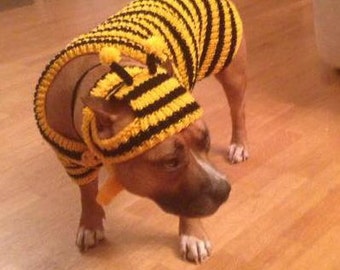 Pet costume,large dog sweater, Dog Sweater,Pet costume for dog, Dog Clothes. Dog hat. Dog sweater Bee