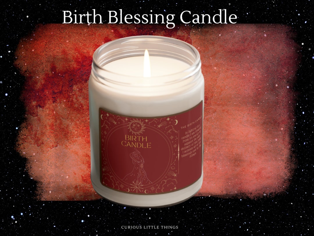 Birth Candle for Blessingways, Mothers Blessings and Baby Shower Gifts