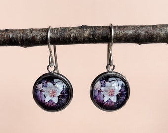 Purple Sassafras Flower Earrings - Wildflowers From Australia's Unique Rainforests!