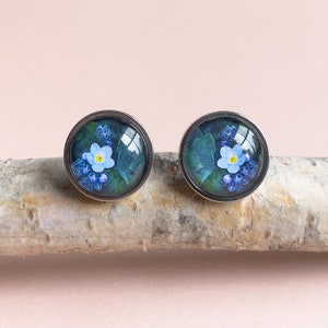 Pendientes de no me olvides: bonitos pendientes con forma de flor azul, hechos a mano en Tasmania, Australia