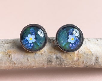 Pendientes de no me olvides: bonitos pendientes con forma de flor azul, hechos a mano en Tasmania, Australia