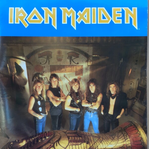 Iron Maiden- Powerslave 80's Vintage Collectible Original Heavy Metal Rock Poster
