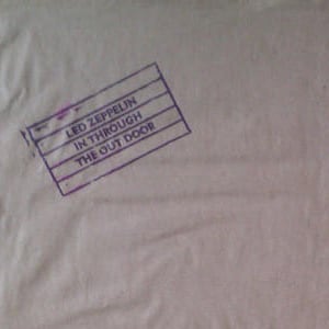 Vintage Vinyl Led Zeppelin - In Through The Out Door 70&#39;s Classic Rock Record  RARE Cover Bag