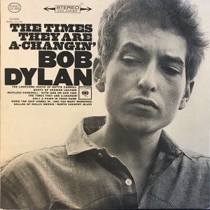 Vintage Vinyl Bob Dylan - The Times They Are A-Changin&#39;  &#39;60s Blues Folk Rock Original Press Record