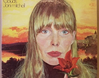 Vintage Vinyl Joni Mitchell – Clouds 60's Laurel Canyon Folk Rock Soft Rock 1st Press LP Record