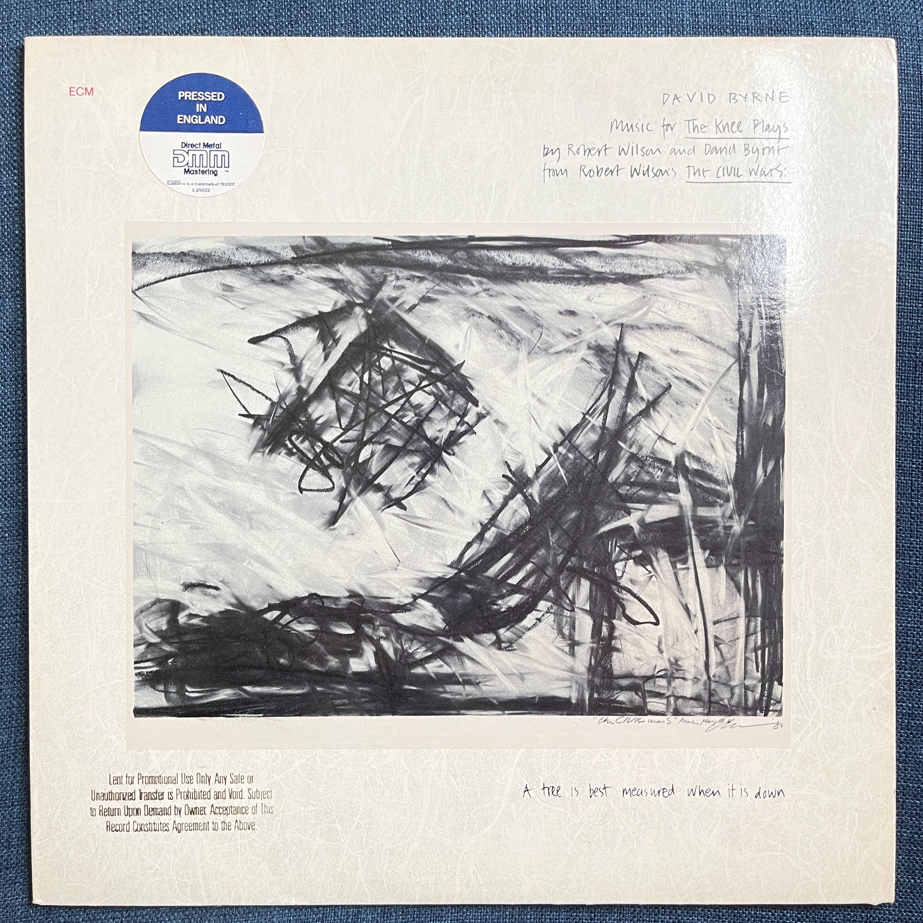Vintage David Byrne/robert Wilson Vinyl – Music for the Knee Plays