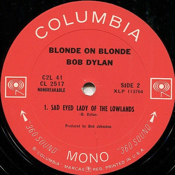Rare Bob Dylan Blonde on Blonde Vinyl – 1966 MONO 1st Press, Cardinale ...