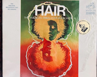 Vintage Vinyl Hair - The American Tribal Love-Rock Musical 60s Original Broadway Cast Recording Broadway Musical LP Record