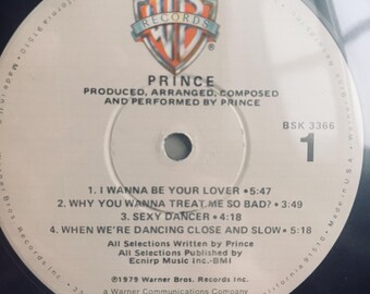 Vintage Vinyl Prince - Prince 70's Debut Self Titled Rock Pop Soul