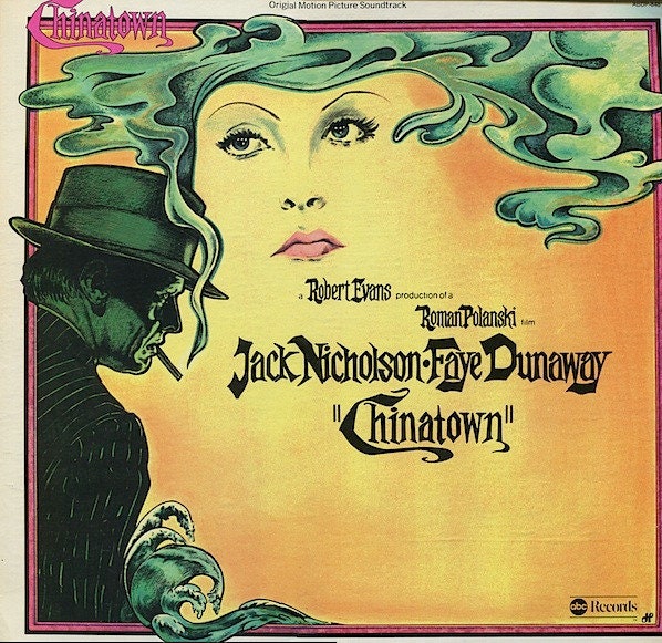Vintage Vinyl Jerry Goldsmith - Chinatown 70's Film Noir Smooth Jazz Movie Soundtrack Record