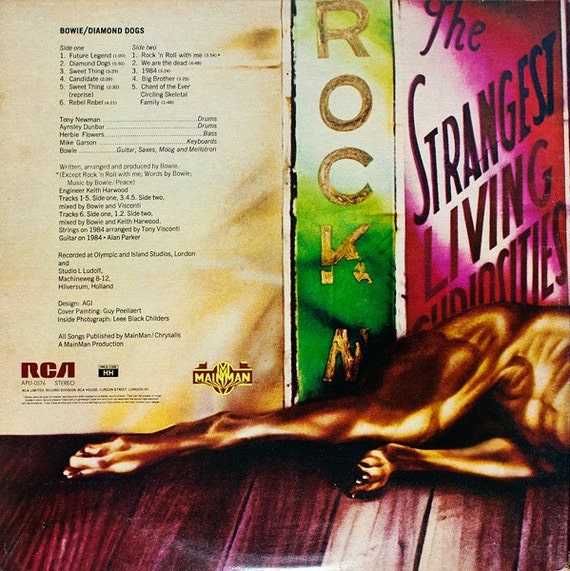 David Bowie diamond dogs vinyl LP レコード Vintage Vinyl David Bowie- Diamond Dogs 80's Pop Rock LP