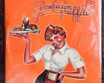 Vintage Vinyl American Graffiti – 41 Original Hits From The Sound Track 70&#39;s Movie Rock  Doo Wop  Compilation Double LP Record Set