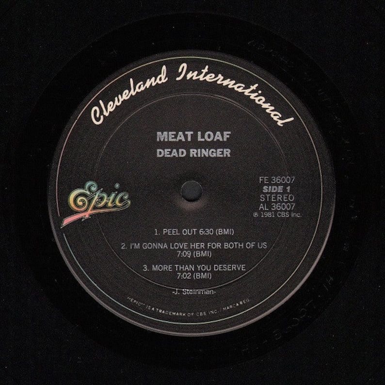 Meat Loaf Dead Ringer 80's Classic Rock PROMO 1st Press Etsy