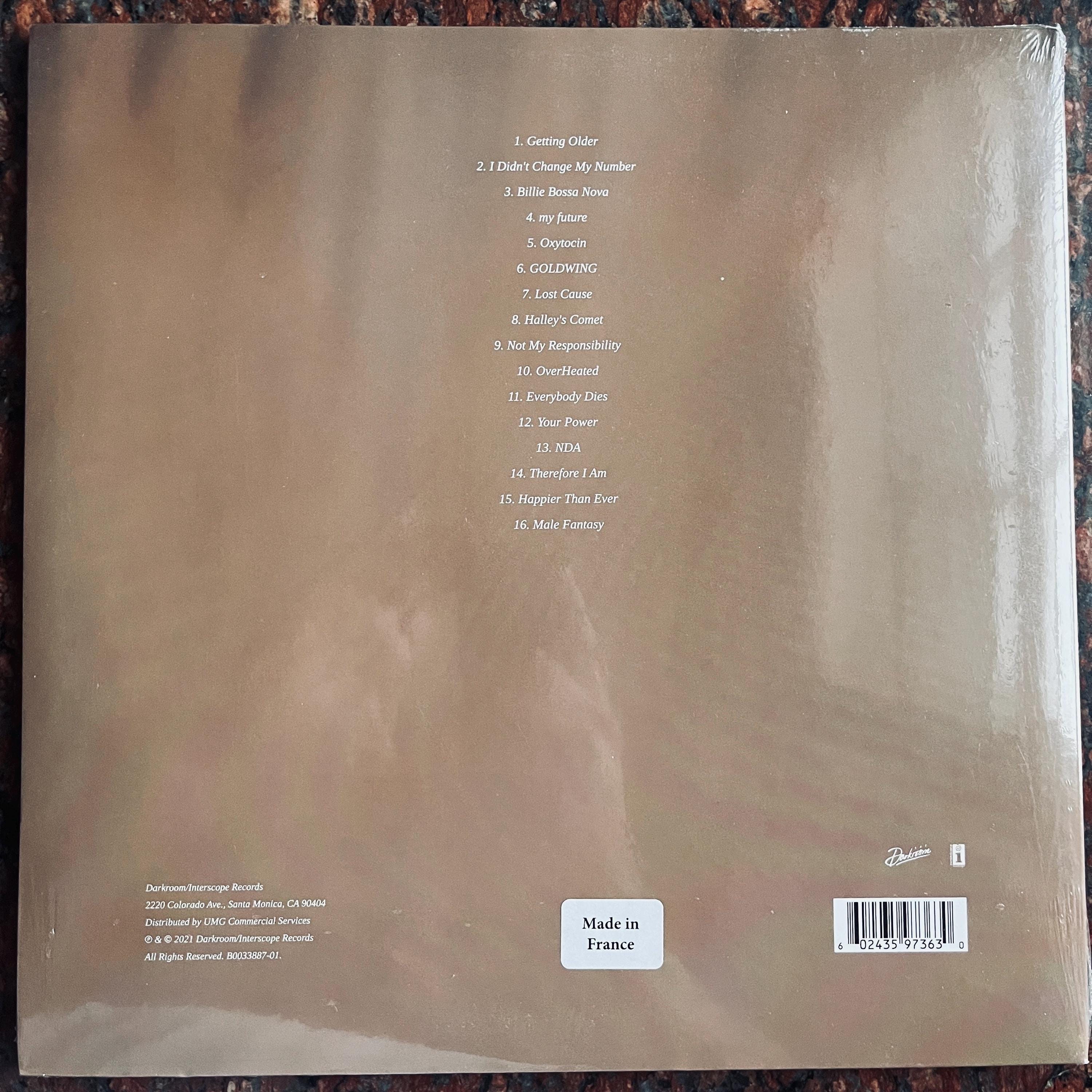 Collectible Vinyl Billie Eilish – Happier Than Ever Pop Rock