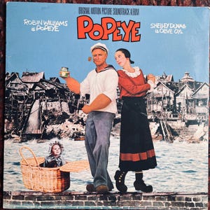 Vintage Vinyl Harry Nilsson- Popeye 80&#39;s Classic Rock Shelly Duvall Movie Soundtrack LP Record