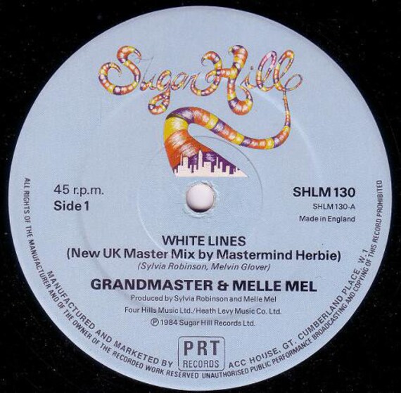 GRAND MASTER FLASH & MELLE MEL - WHITE LINES U.S. UK MIX 12 VINYL LP RECORD