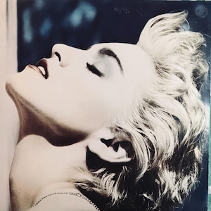 Vintage Vinyl Madonna– True Blue 80&#39;s Dance Synth-pop Female Vocalist 1st Press Record LP +  Poster