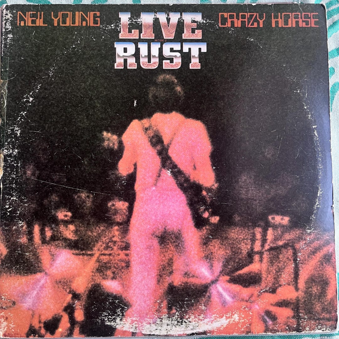 Vintage Vinyl Neil Young & Crazy Horse live Rust 70's Classic Folk Rock ...