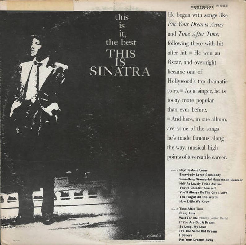 Vintage Vinyl Frank Sinatra This Is Sinatra Volume Two 60's Big Band Jazz Record image 2