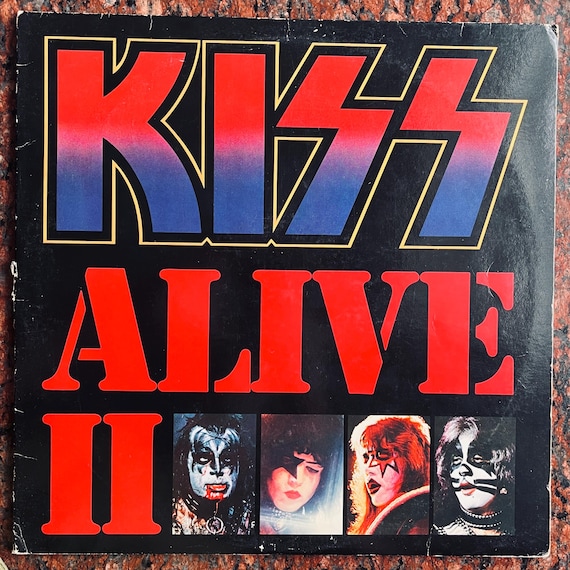 Vintage Vinyl KISS - Alive II 70's Ace Frehley Glam Metal Arena