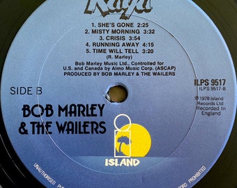 Vintage Vinyl Bob Marley & the Wailers- Kaya70's Roots Reggae LP