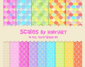 Bright Digital Paper Fish Scales