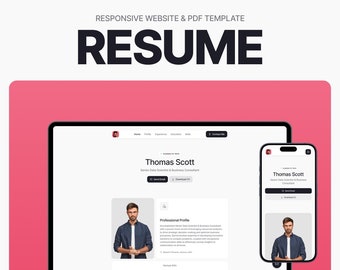 Resume Website & PDF Template — Thomas Scott
