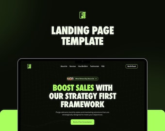 Webflow Marketing Landing Page Template — Forge